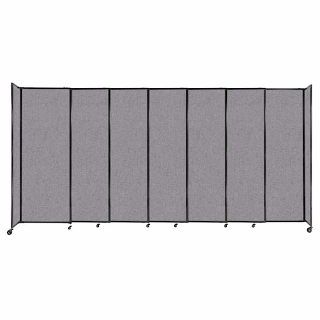 Versare StraightWall Sliding Portable Partition 15'6" x 7'6" Cloud Gray Fabric 1490708